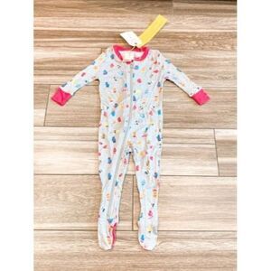 NWT! Munki Munki Winter Mitten Zipper Footed Pajamas, Size 6-9M